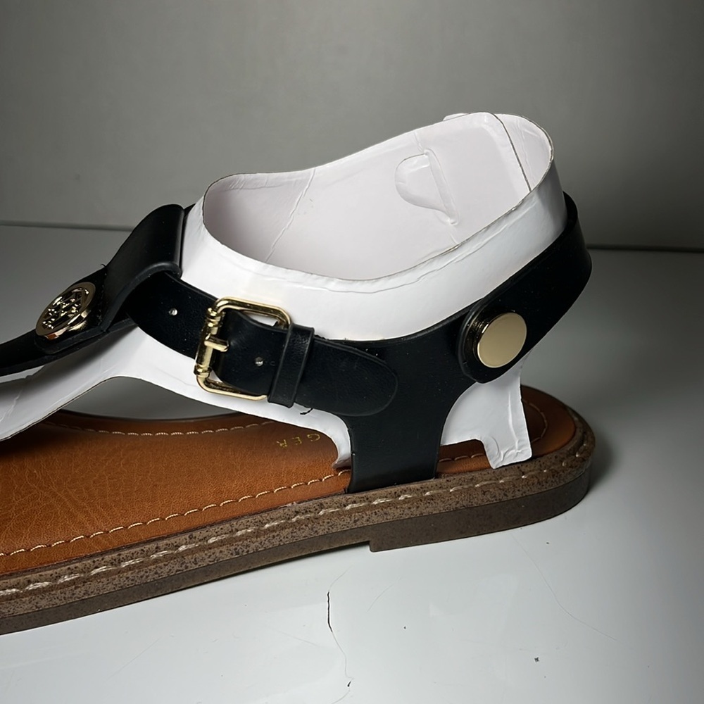 Black Leather Women's Sandals - Picture 5 of 7